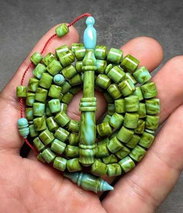 Tasbih islamique de haute qualité, chapelet de prière musulman en résine avec pompon ange, écologique et religieux - Product Image 3