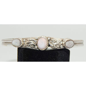 Stile vittoriano. 925 braccialetto di perline in argento Sterling con opali bianchi - Product Image 2