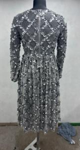 ชุดแต่งงานสไตล์ Boho สุดหรูพร้อมแขนบานชุดแมกซี่แบบสุภาพสำหรับฤดูหนาวกระโปรงยาวสไตล์70s ตกแต่งลูกไม้ขนาดใหญ่พิเศษ - Product Image 2