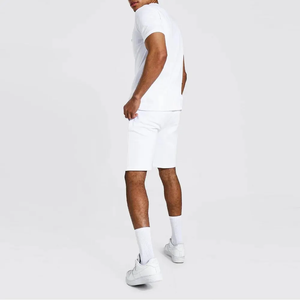 Ropa de verano para hombre, moda 2025, manga corta, retazos, logotipo personalizado, conjunto de chándal para hombre, conjunto de camisa y conjunto corto para hombre, venta al por mayor - Product Image 3