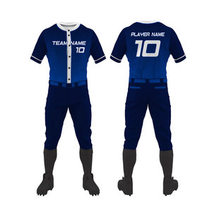 Nouveau modèle hommes poids léger Baseball maillot séchage rapide respirant 100% Polyester à manches courtes longueur uniforme à vendre - Product Image 1