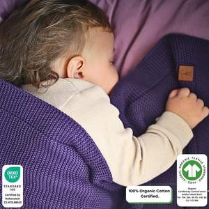 ผ้าห่มเด็ก Alina-80x100ซม. (100% ผ้าฝ้ายอินทรีย์-380gr) เหงื่อองุ่น - Product Image 3