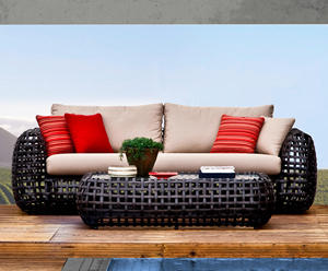 Conjunto de Sofás de Ratán Sintético para Exteriores PRSF-101, Moderno, para Uso en Villas, Hoteles, Apartamentos, Comedores, Parques y Salas de Estar - Product Image 3