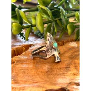 Anillo de Plata de Ley con Turquesa Kingman, Talla 9.75, Joyería Geométrica Hecha a Mano en Navajo con Piedras Preciosas - Product Image 3