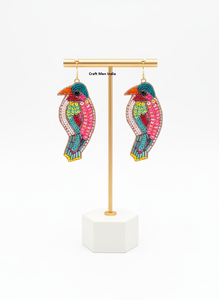 Pendientes de Cuentas Navideños 2025, Joyería de Cuentas, Pendientes Largos Hechos a Mano con Diseño de Estrella y Árbol de Navidad para Mujer - Product Image 2