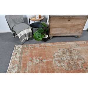 Antiguo naranja Beige 3,9X9,3 pies de lana de tejido plano alfombra turca Patchwork sala de estar alfombra de látex para decoraciones de sala de estar - Product Image 2