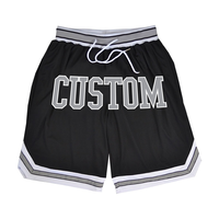 Shorts de basketball pour hommes, taille mi-haute, avec logo personnalisé, respirants, imperméables, séchage rapide, en tissu peigné, noir et jaune contrastant, taille élastique, décontractés