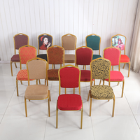 Chaise de banquet en métal doré pour événements, fêtes, mariages, hôtels et églises, vente directe d'usine CY-04