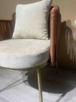 Chaise de balcon, mobilier de jardin extérieur pour villa et patio, confortable, légère, durable, en acier inoxydable, imperméable