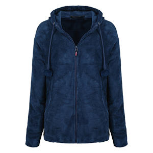 Chaqueta de Forro Polar con Capucha Ajustable, Cierre Duradero, Corte Holgado, para Mujer, Moderna, Transpirable, Suave y Cálida para Invierno - Product Image 2