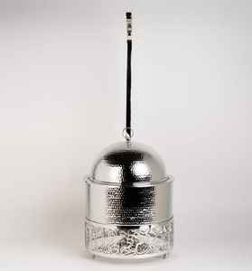 Pot de casserole de serveur de nourriture d'acier inoxydable du Moyen-Orient avec le couvercle de conception de marteau en métal pour l'utilisation d'hôtel de mariage de buffet de partie - Product Image 2