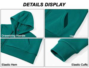 Sudaderas con capucha para mujer, Jersey de algodón de gran tamaño a granel personalizado, sudaderas recortadas, ropa informal con capucha, chaquetas con cremallera de lana, moda - Product Image 6