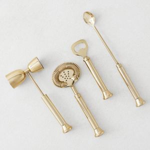 Ensemble d'outils de bar en acier inoxydable au design martelé avec finition miroir, idéal pour la préparation de cocktails fluides - Product Image 6