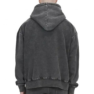 เสื้อฮู้ดขัดหินแนวไฮสตรีทเสื้อมีฮู้ดโอเวอร์ไซส์ซักซิลิกอนพิมพ์ลายแบบกำหนดเอง - Product Image 5