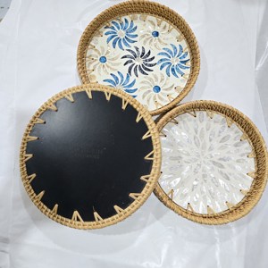 Bandeja de servicio de madera de lujo OEM y ODM, laca decorativa Hathai, diseño personalizado ecológico, precio competitivo para comida casera - Product Image 1