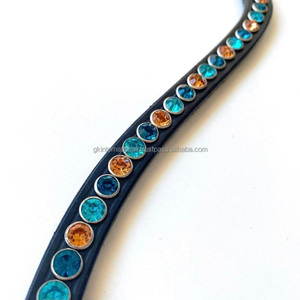 Bandes de sourcils de cheval en cuir de haute qualité, Bling personnalisé pour votre cheval faites un beau cuir simple ou une décoration personnalisée - Product Image 6