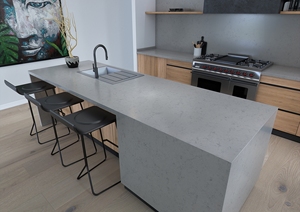 Best Sell Monrtana <b>Black</b> Carrara 2cm 3cm Polished Quartz Slab Kitchen Countertop For Bulk Commercial Construction Use - Product Image 5