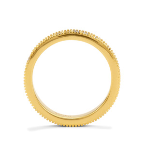Bague géométrique en diamant plaqué rhodium 1 carat Or jaune sur argent sterling - Product Image 3