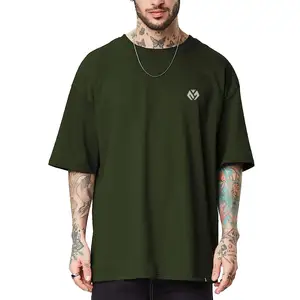 Men's Basic Drop Shoulder T-Shirt 2023 Oversized Fit Curved Hem Custom Colored Hight Quality 100% Cotton Casual t shirts