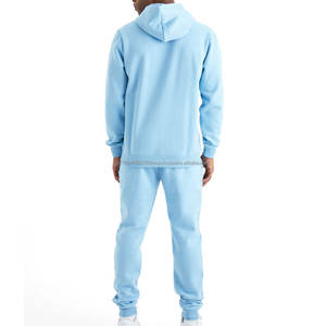 Unisex 100% Cotton Sweatpants Hoodie Set Custom Logo Jogging Suit with <b>Thick</b> Heavy Tracksuits for Winter Plus Size Hooded Collar - Product Image 5