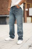 Jeans Vintage de Corte Recto y Ajustado para Hombre, Casuales, Elásticos, Ecológicos, de Cintura Media, Gruesos, con Suavizante Personalizado, Color Denim