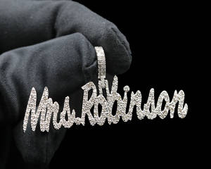 Collar con Colgante de Diamantes de Imitación CZ, Estilo Hip Hop, de Acero Inoxidable, Personalizado y de Lujo - Product Image 3