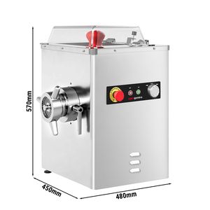 Hachoir à viande électrique robuste - Taille 22 - 250 kg/h - 1,5 kW - Plaque de hachage 4 mm - Product Image 2