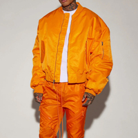 Blouson bomber décontracté pour homme, col montant, imperméable, séchage rapide, respirant, coupe-vent, orange, service OEM personnalisé, hiver 2025