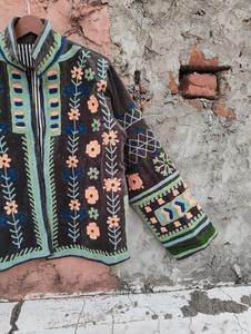 High Quality Mustad Handmade Embroidered <b>Velvet</b> <b>Jacket</b> Bohemian Floral Coat <b>Women</b> Free Size <b>Jacket</b> - Product Image 5