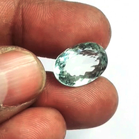Lot de 2 pierres précieuses naturelles Aigue-marine, 14mm-16mm, ovales et rectangulaires facettées, 15 carats, qualité supérieure, coupées, US$69 - épuisé