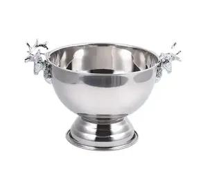 Refroidisseur à vin en acier inoxydable 2026 pour la décoration de table de bar, couleur argent, grand bol, tête de renne, refroidisseur de bouteille, bol à champagne - Product Image 3