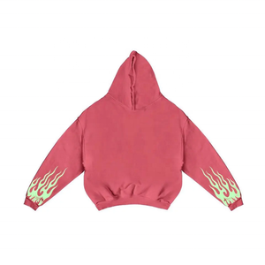 <b>Mens</b> Hip-Hop Flame Tracksuit Set Hoodie & Sweatpants Two-Piece Streetwear - Product Image 2