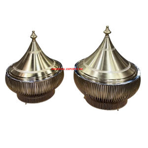 Marmite en acier inoxydable marmite argentée faite à la main Casserole de créateur vente chaude en gros Nouveau chauffe-plats en métal - Product Image 5