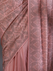 Sari Chanderi Siroski sin Costuras Trendmalls para Mujer K1152-Rosa, Estilo Indio Pakistaní para Bodas, Corte Regular, Precio al por Mayor - Product Image 4