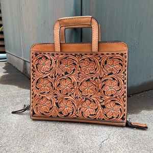 Sac à main en cuir pleine fleur sac décontracté d'affaires sac de voyage mode occidentale et sacs de selle pliables multifonctionnels et spacieux - Product Image 4