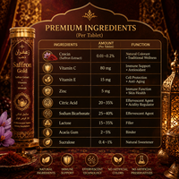 Comprimés effervescents de safran Crocin Gold certifiés Halal OEM, supplément de pigment rouge naturel pour le bien-être des femmes, boisson