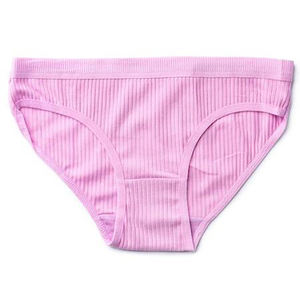 กางเกงบิกินี่ระดับกลางของผู้หญิงผ้าคอตตอน100% กันแบคทีเรียระบายอากาศได้ผ้าถักลายทางเซ็กซี่ - Product Image 2