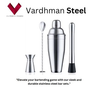 Juego de cóctel de acero inoxidable Premium Kit de utensilios de Bar de metal reutilizable con herramientas de barra Premium para la preparación de cócteles - Product Image 2