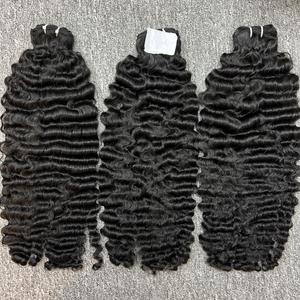 Vague naturelle vietnamienne Super Double dessiné vierge Remy cheveux 100% cheveux humains Machine Double trame un donneur - Product Image 5