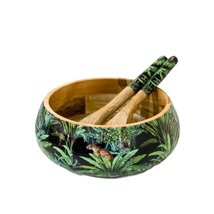 New Customized Design Mango Wood <b>Bowl</b> <b>and</b> <b>Salad</b> <b>Server</b> Spoon for Home Hotel Kitchen Table Decoration - Product Image 4