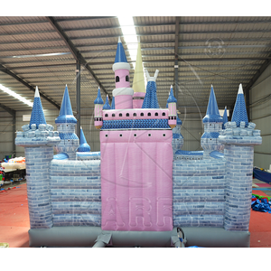 Castillo Inflable Comercial Gigante con Tobogán, Brincolín Grande de PVC Azul, Combo de Juegos Inflables para Exteriores, Cama Elástica - Product Image 6