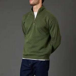 Sweat-shirt pour hommes à manches longues avec logo personnalisé, design matelassé, vêtements décontractés, couleur unie, pour les acheteurs en gros, prix avantageux, 2026 - Product Image 5