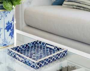 Majestic Lantern Bone Inlay Bandeja para servir Exquisito diseño árabe hecho a mano para cenas festivas, decoración del hogar y regalos Premium - Product Image 6