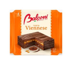Pastel de Chocolate Estilo Viena en Rodajas Marca BALCONI, 400g, Listo para Comer, Postre con 12 Meses de Duración para Venta en Panaderías - Product Image 1