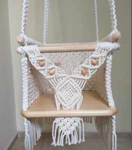 COTTON HANDMADE NATURAL Baby <b>Swing</b> Set Style Color baby bedside sleeper - Product Image 1