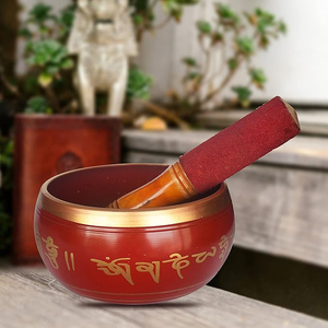 ชามร้องเพลงอลูมิเนียมทรงกลมดีไซน์ไม่เหมือนใครสำหรับการนั่งสมาธิและผ่อนคลายชามทิเบตที่สมบูรณ์แบบ - Product Image 4
