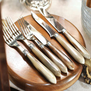 Vente en gros de couverts en acier inoxydable de bonne qualité avec manche en corne cuillère fourchette de l'Inde RF Crafts - Product Image 4