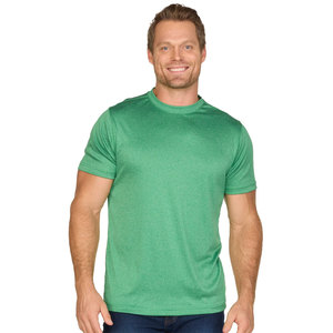 Men's Short Sleeve Active T-Shirt 100% Polyester Heather Evergreen XL T-Shirt - Product Image 1