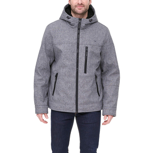 Veste Softshell XL de haute qualité pour hommes, coque en polyester respirante avec capuche, impression de logo personnalisé sur le devant, approvisionnement ODM - Product Image 3