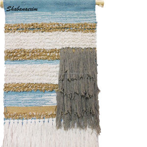 Tapiz de pared hecho a mano de algodón con cordón, accesorios decorativos para el hogar - Product Image 6